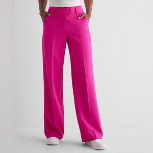 Express Women's Wide Leg Pants in VERRY BERRY  Pink 10